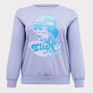 Elton John Lavender Purple Fleece Sweatshirt